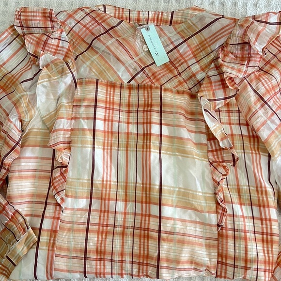 NWT Anthropologie Polly Ruffled Peasant Blouse ✨♥️ - Picture 3 of 6